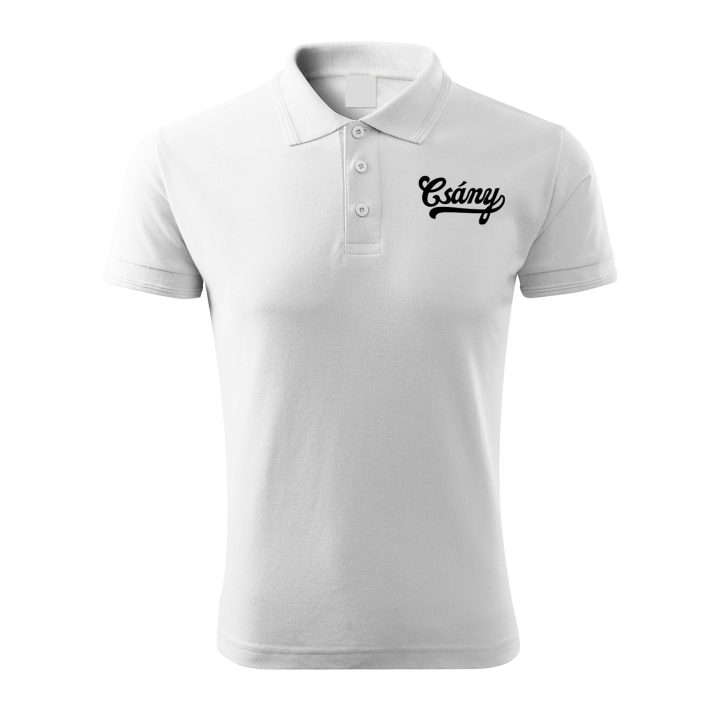 Csány feliratos férfi galléros póló